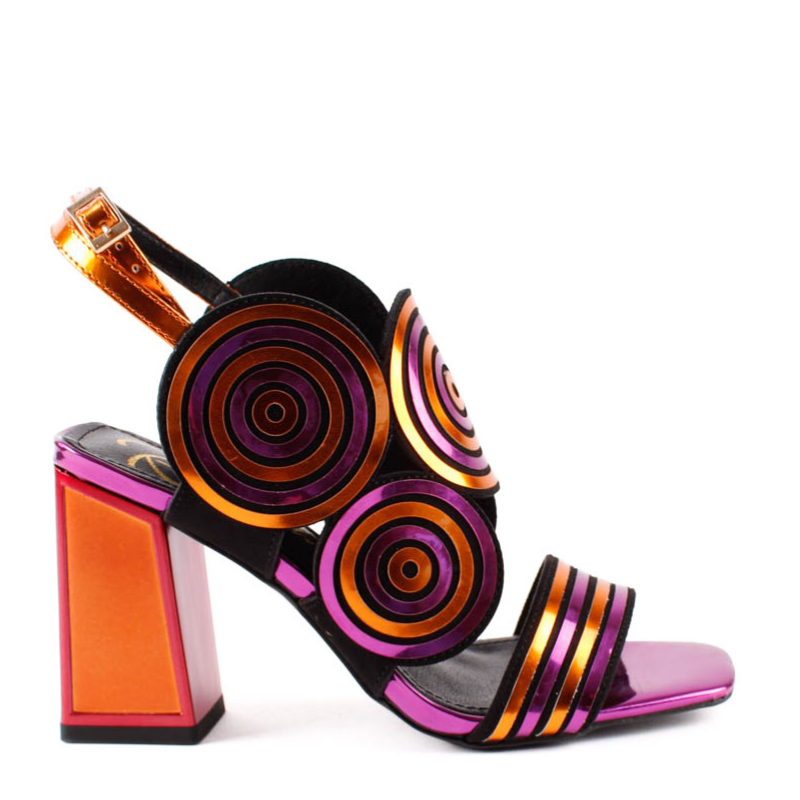 SANDALIA CIRCULOS NARANJA 85837E