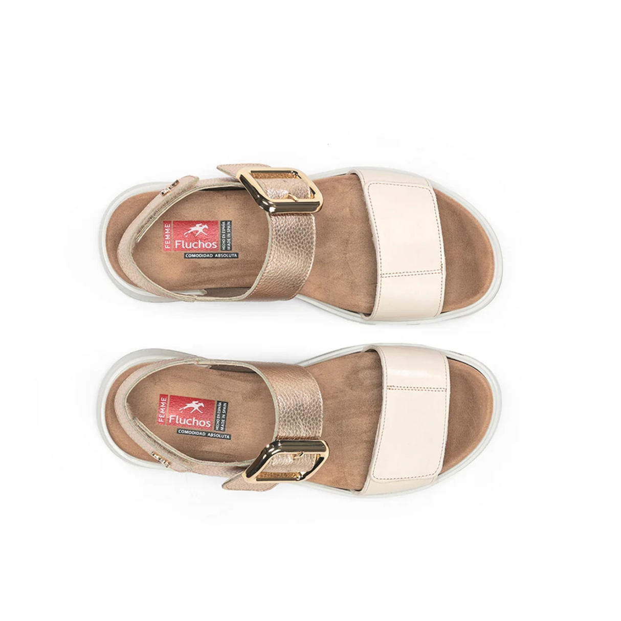 SANDALIA HEBILLA PLATINO F2166