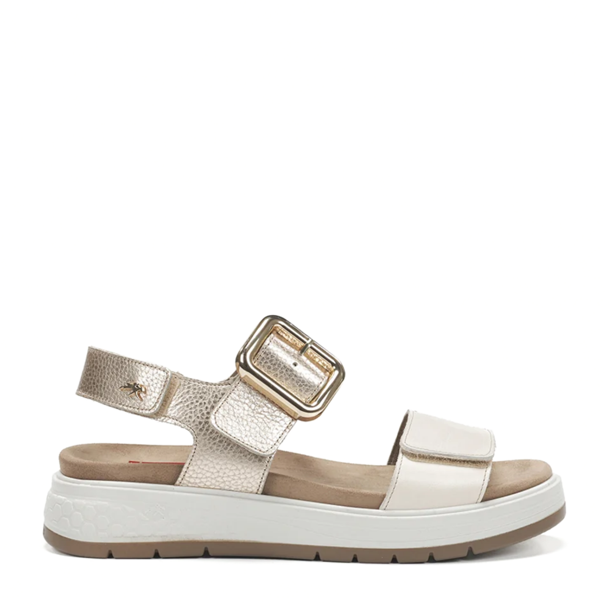 SANDALIA HEBILLA PLATINO F2166