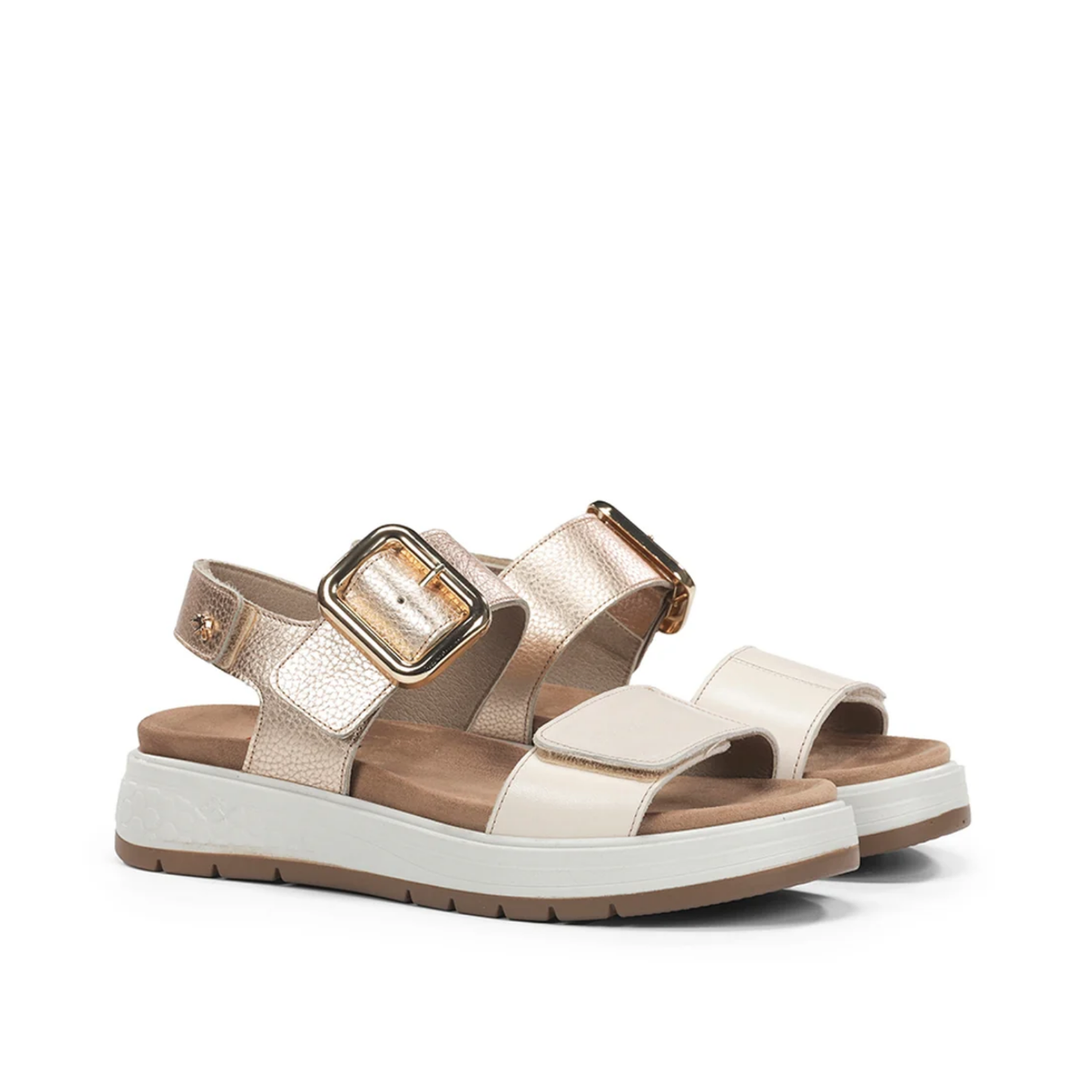 SANDALIA HEBILLA PLATINO F2166