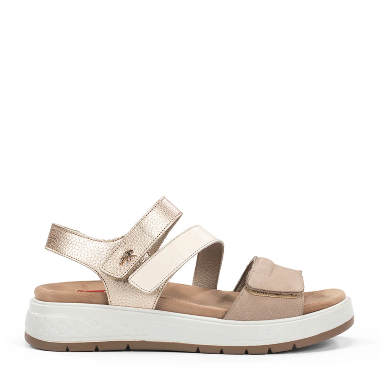 SANDALIA VELCROS TAUPE F2165