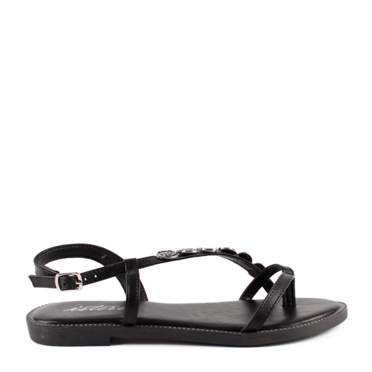 SANDALIA MONEDAS NEGRO 1181
