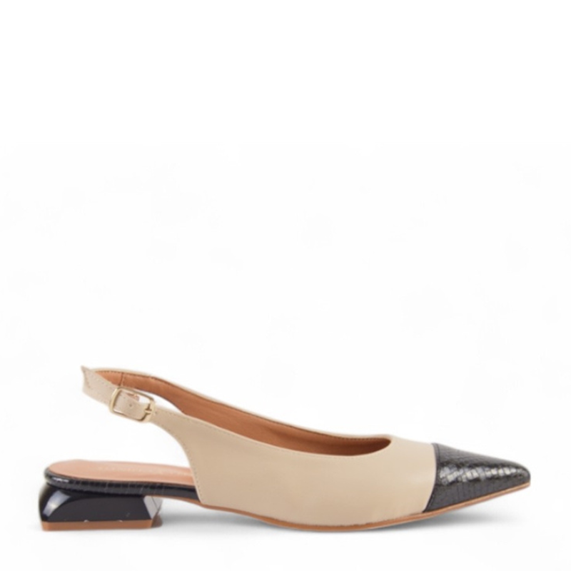 DESTALONADO PUNTERA NEGRO BEIGE 2348