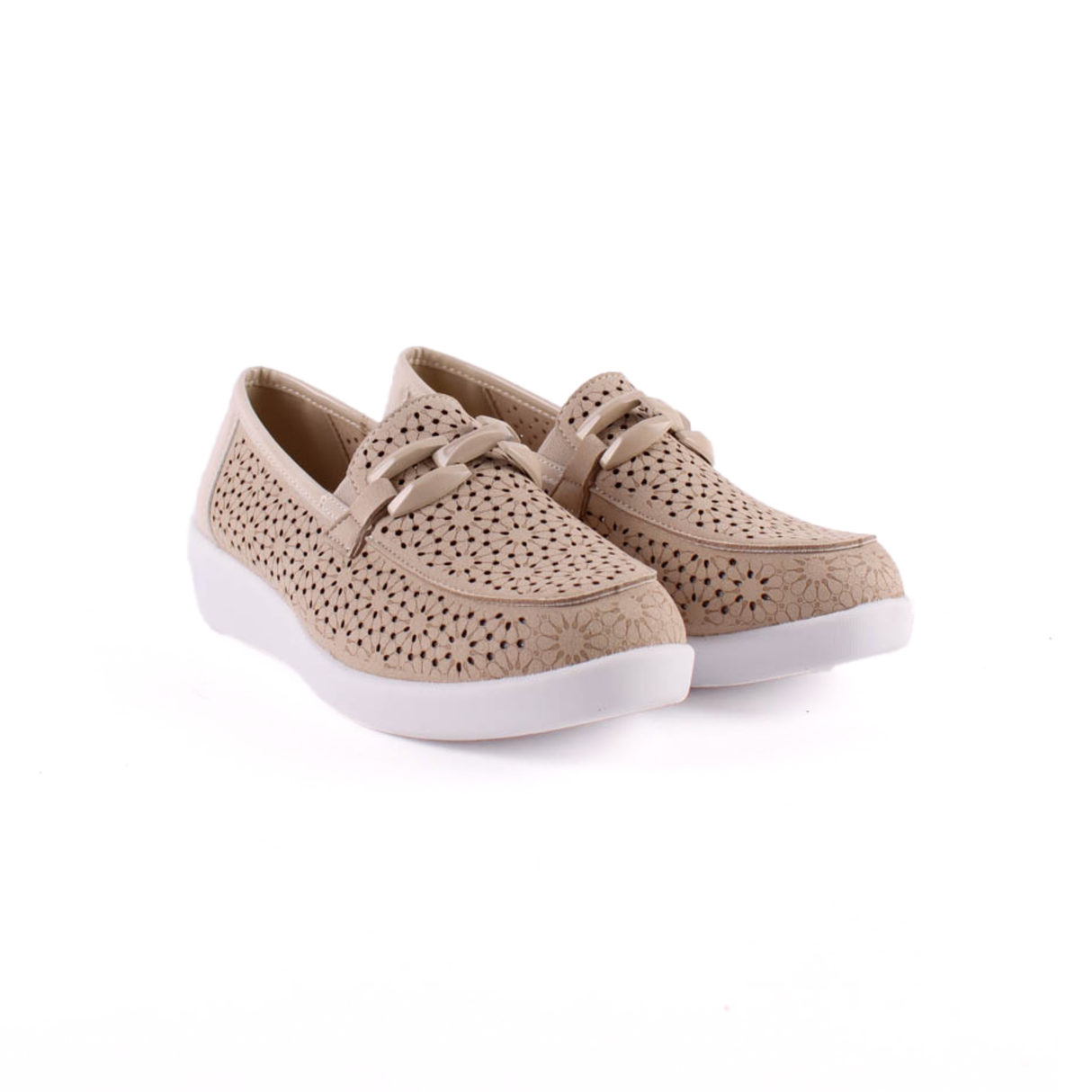 MOCASIN LASER FLORES PLATINO 38475