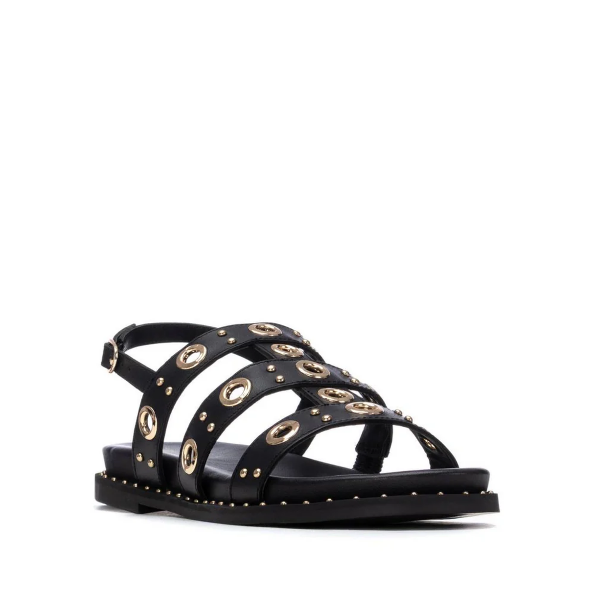 SANDALIA OJETES NEGRO 163208