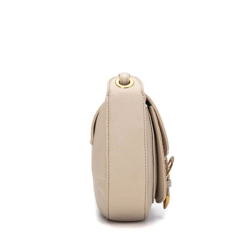 BANDOLERA SOLAPA HEBILLA BEIGE