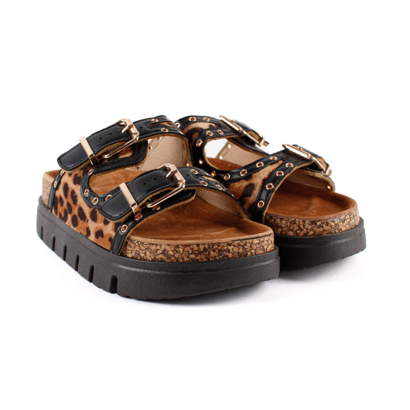 BIO DOBLE HEBILLA LEOPARDO 27-3052