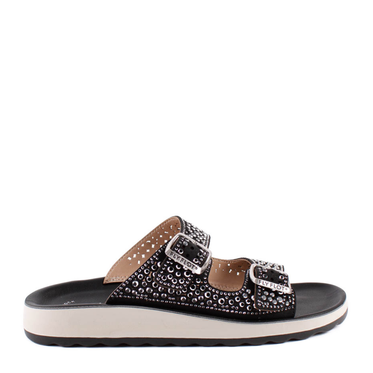 SANDALIA HEBILLAS STRASS NEGRO 77169KZ
