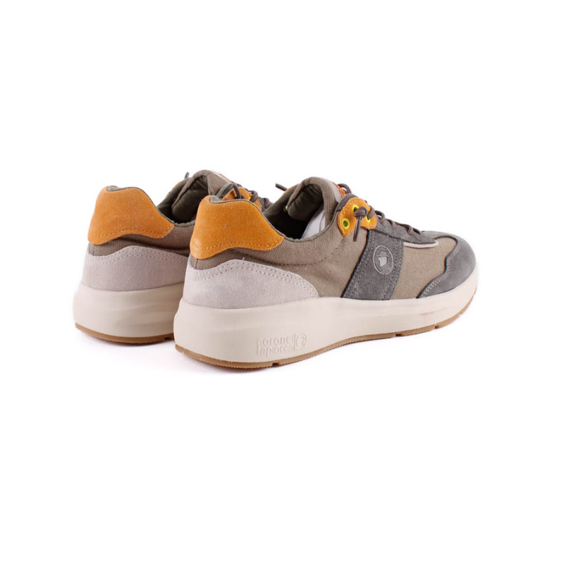 SNEAKER ELASTICOS ANTRACITA KAKI T861