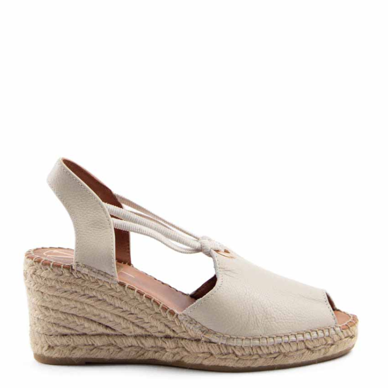 SANDALIA YUTE ELASTICOS VAINILLA 2143