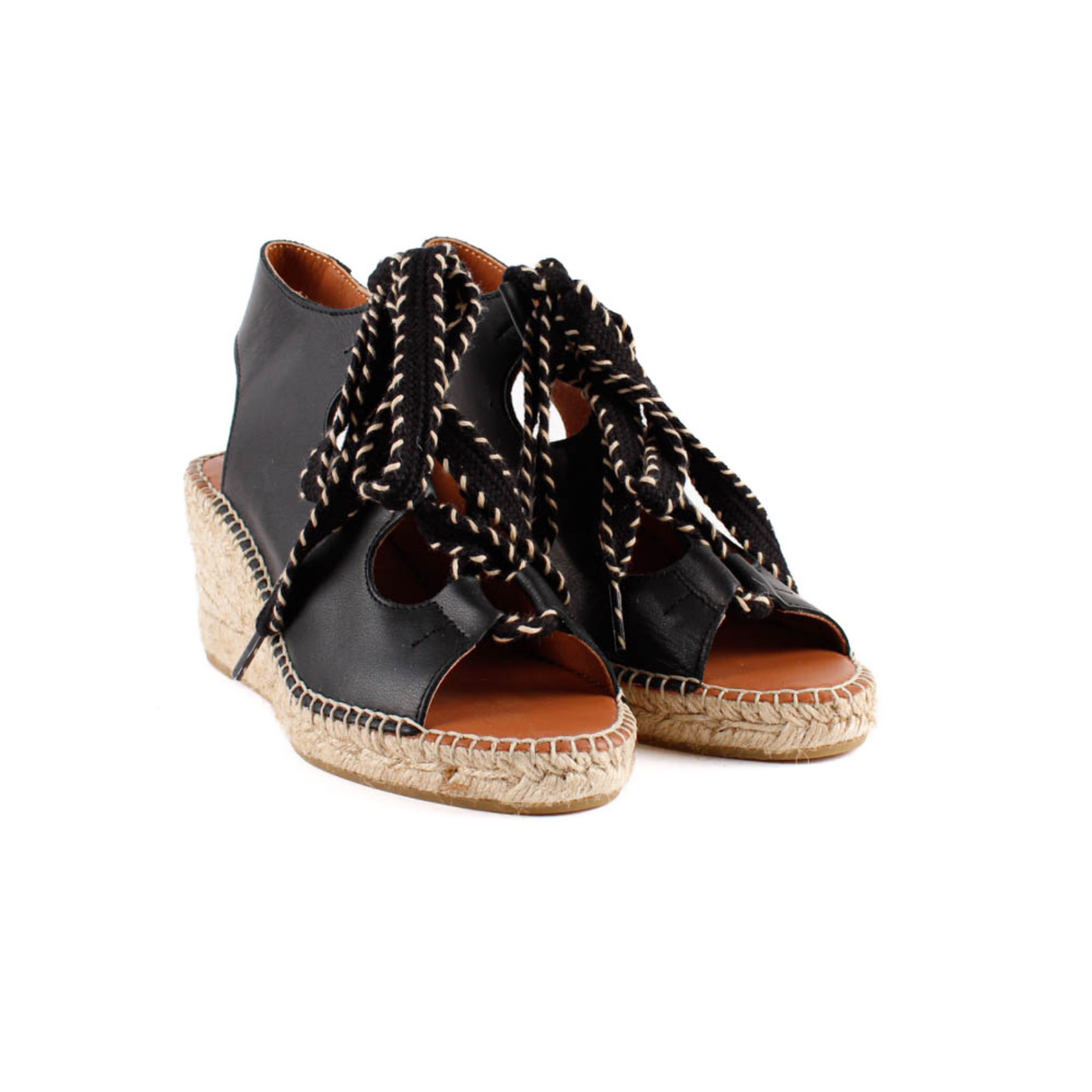 SANDALIA CUERDAS YUTE NEGRO 2356
