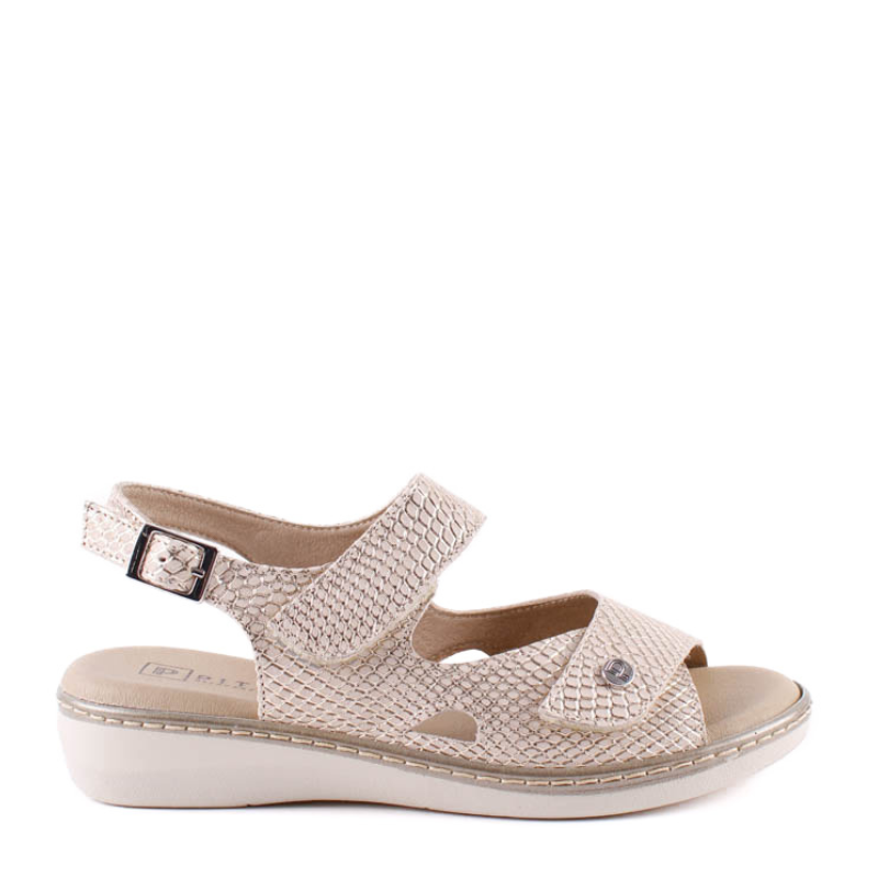 SANDALIA DOBLE VELCRO ORO 10300