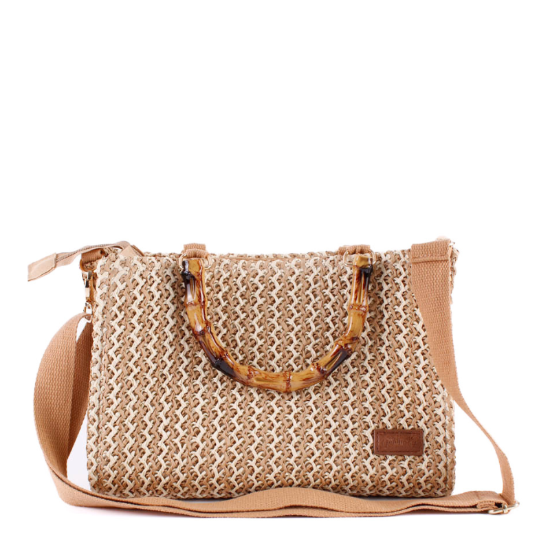 BOLSO ASA BAMBU BEIGE
