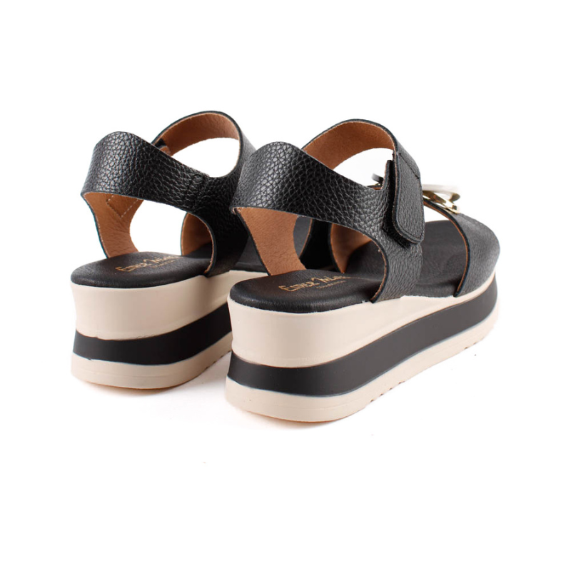 SANDALIA VELCRO ADORNO NEGRO 5974