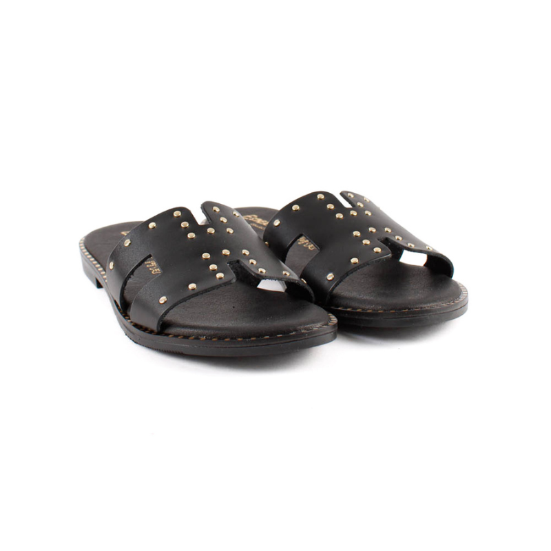 SANDALIA PALA TACHAS NEGRO 5840