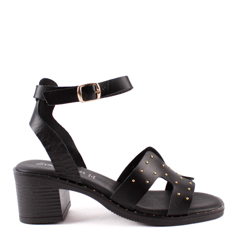 SANDALIA PULSERA TACHAS NEGRO 556