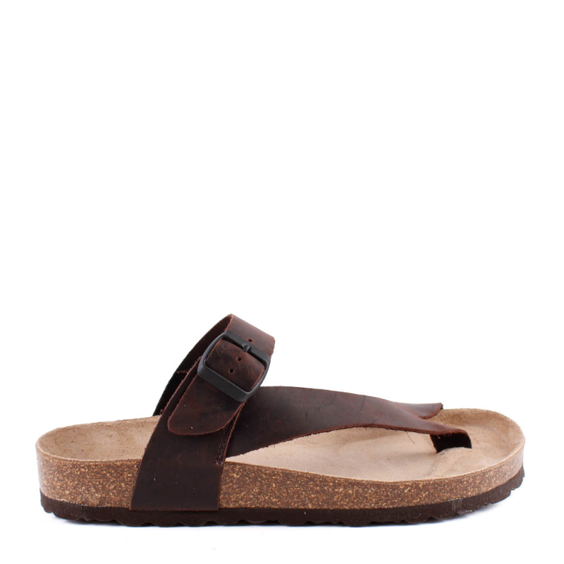 SANDALIA BIO DEDO HEBILLA MARRON 2854
