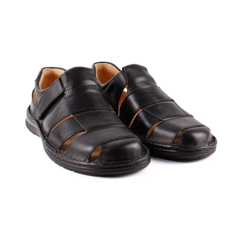 SANDALIA CERRADA VELCRO NEGRO 929