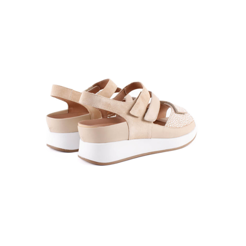 SANDALIA TRIPLE VELCRO DAMA SAND 260423