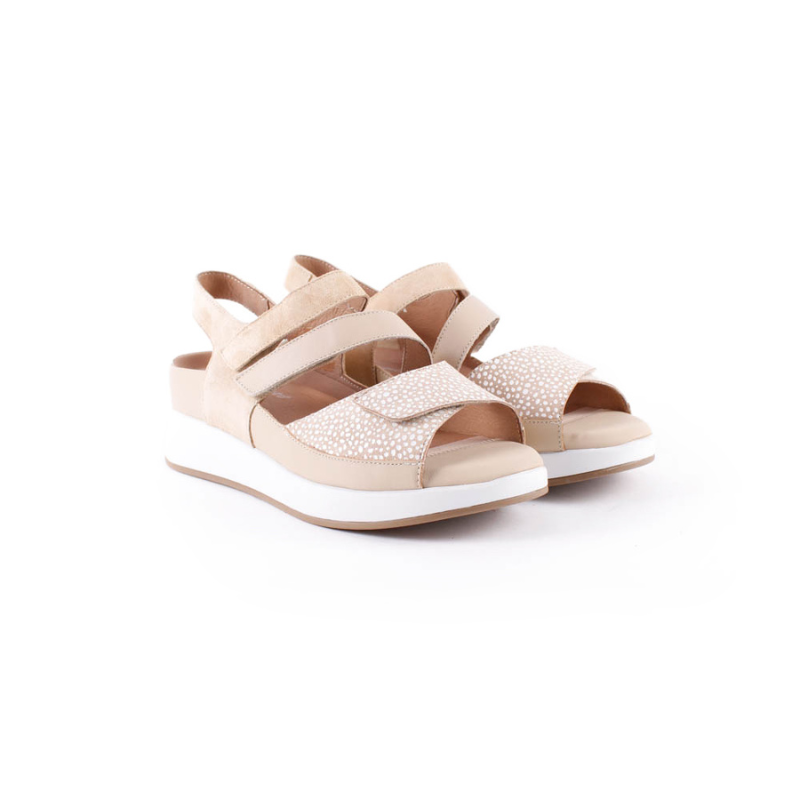 SANDALIA TRIPLE VELCRO DAMA SAND 260423