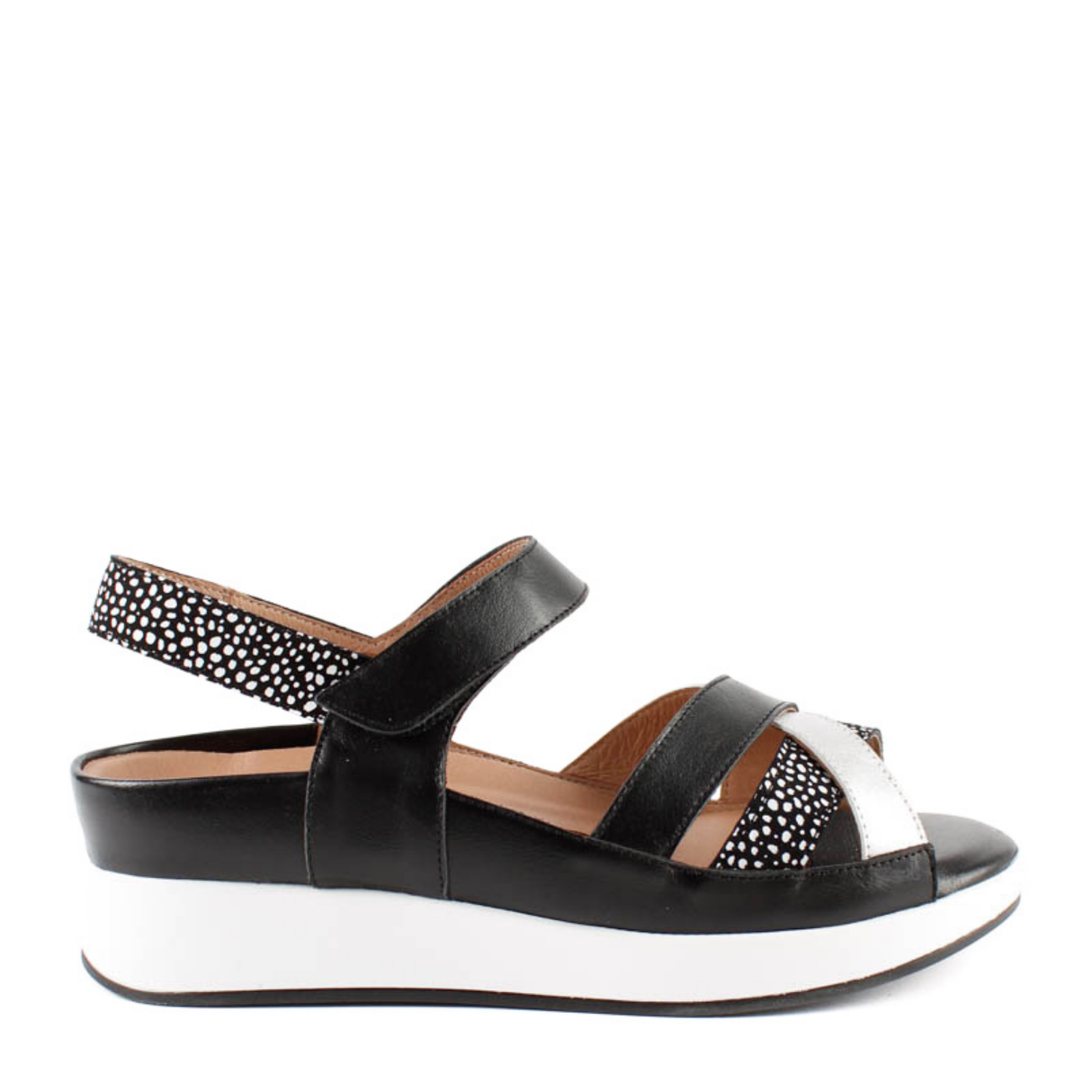 SANDALIA TIRAS DAMA NEGRO 260424