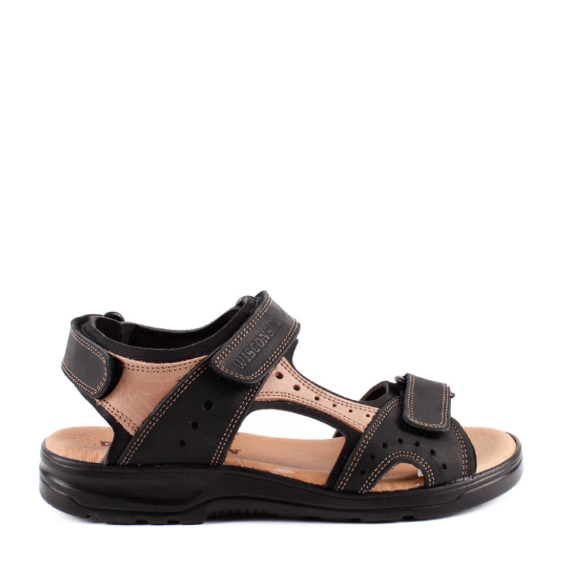 SANDALIA VELCRO COMBINADA NEGRO 37007