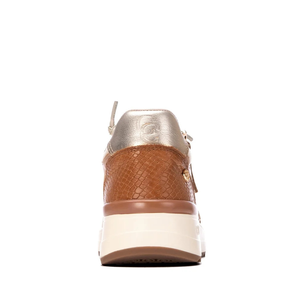 SNEAKER CREMALLERA PIEL BEIGE 164221