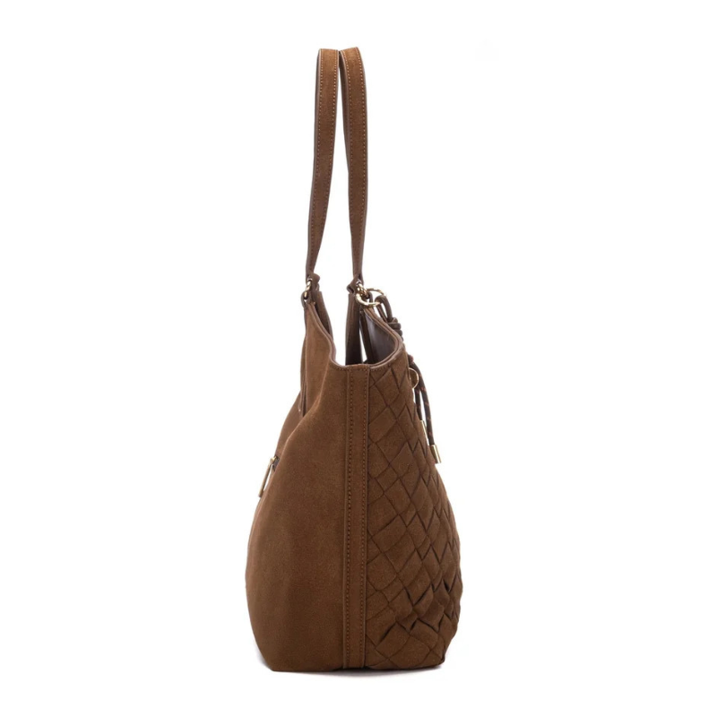 BOLSO GRABADO LLAVERO CAMEL