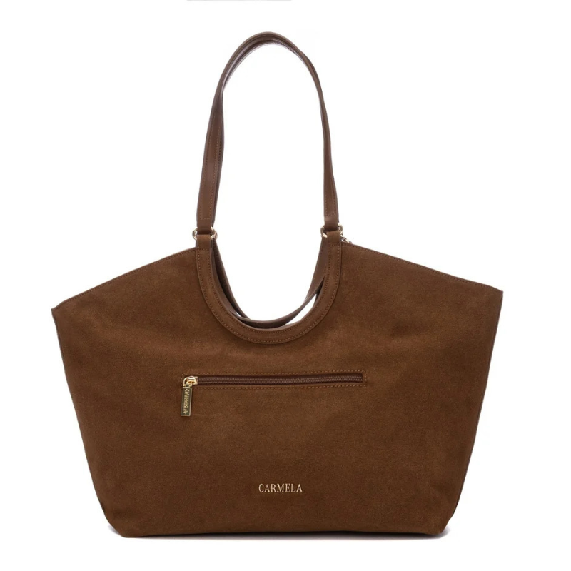 BOLSO GRABADO LLAVERO CAMEL