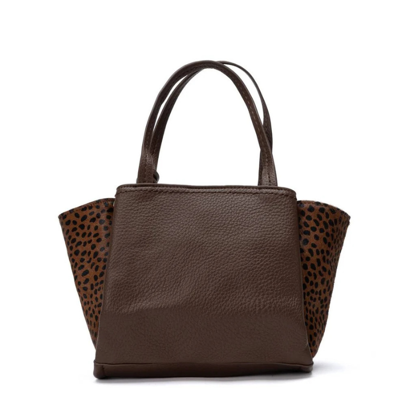BOLSO LATERAL PRINT MARRON