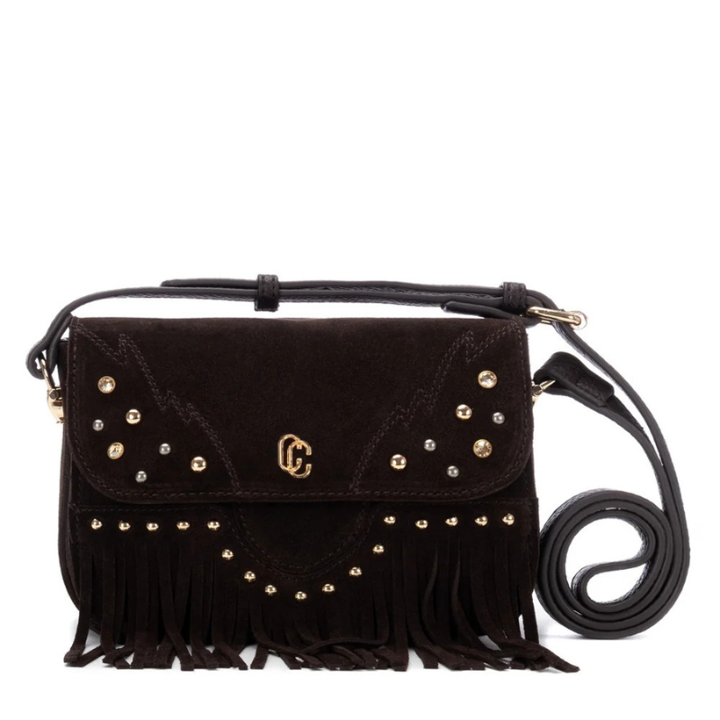 BANDOLERA FLECOS MARRON