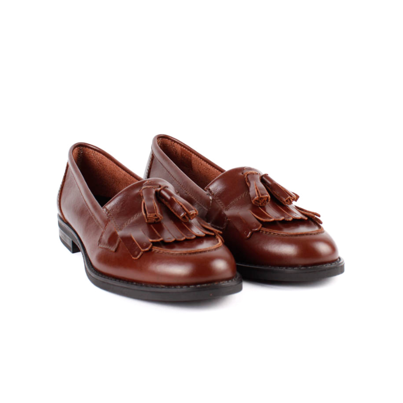 MOCASIN FLECOS Y BORLA CHOCOLATE 1110
