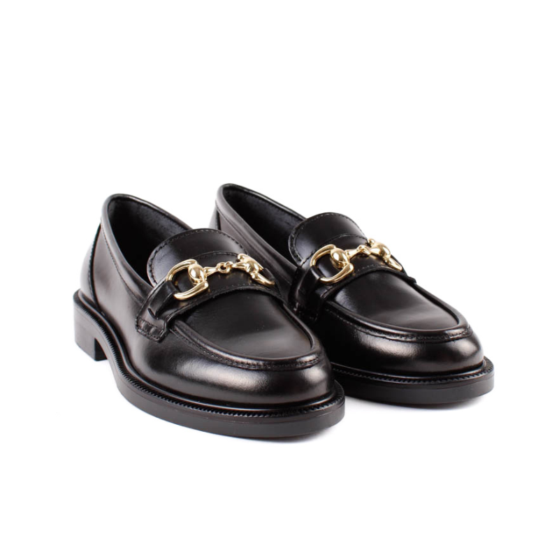 MOCASIN ADORNO METALICO NEGRO 4844