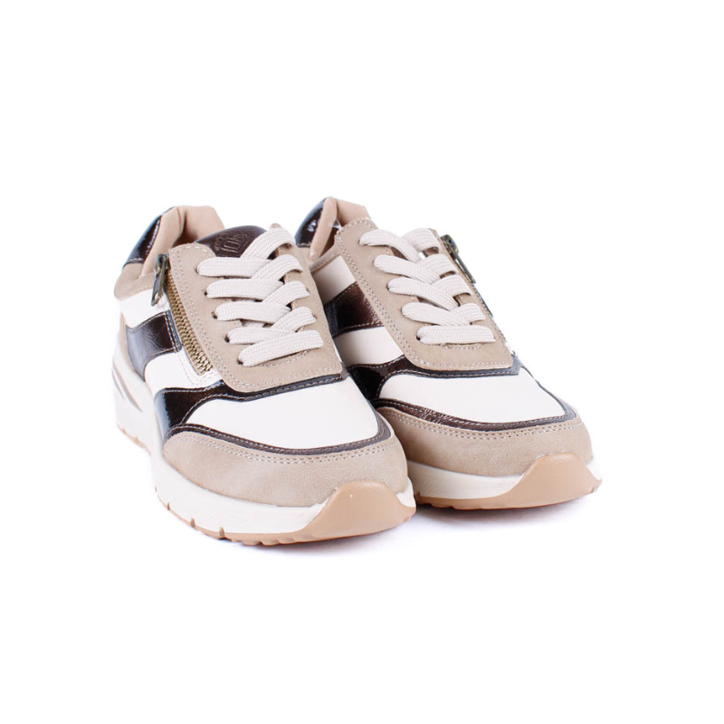 CASUAL CORDONES ZIP BEIGE AMD31073