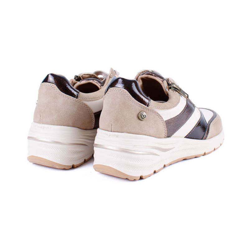 CASUAL CORDONES ZIP BEIGE AMD31073