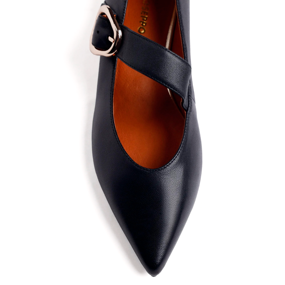 BAILARINA HEBILLA PIEL NEGRO 80167