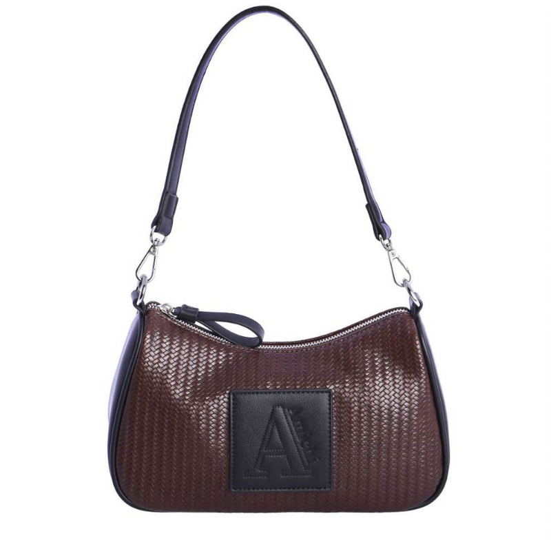 BOLSO HOMBRO TRENZADO MARRON