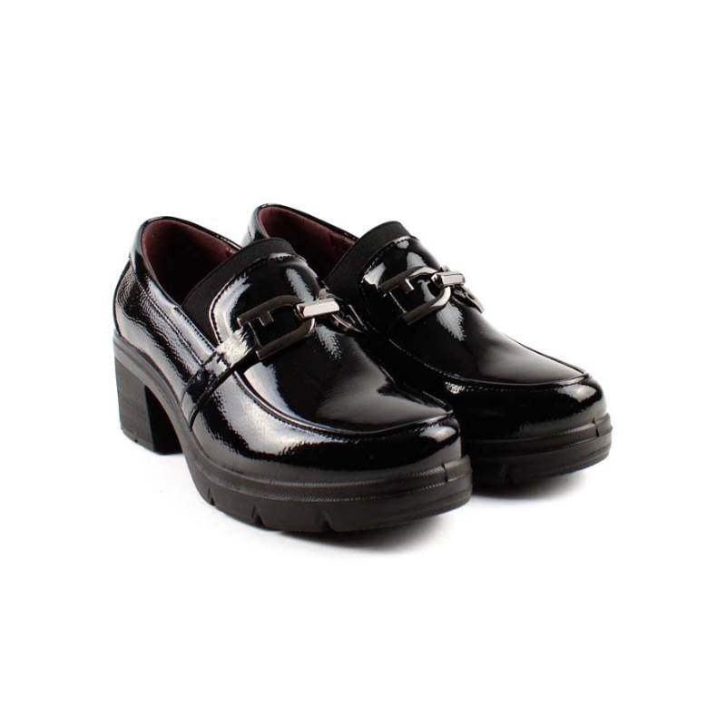 MOCASIN ELASTICO CHAROL NEGRO