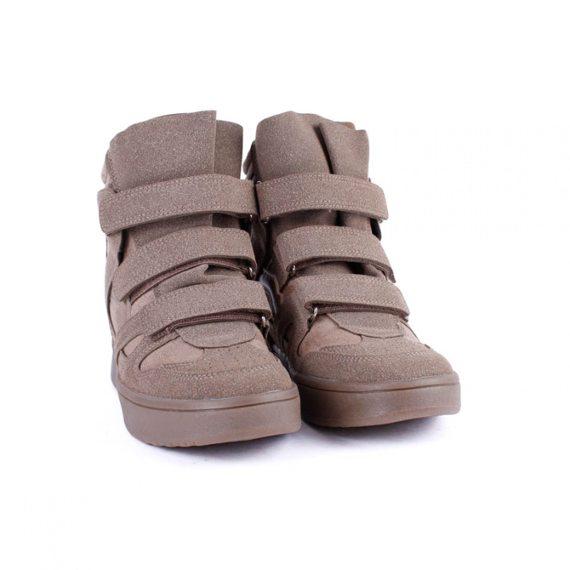 BOTIN SNEAKER VELCROS TAUPE 1361