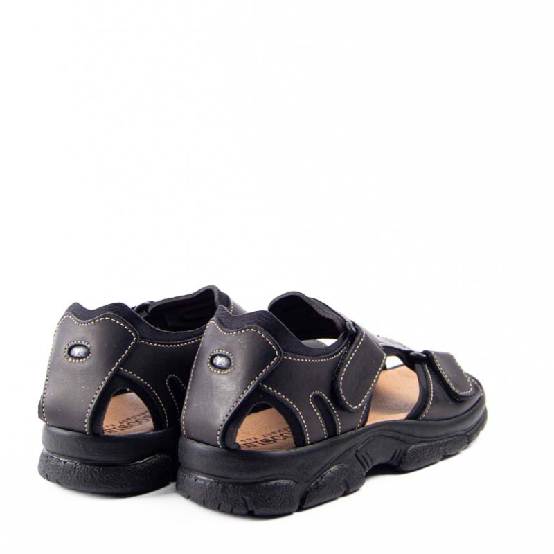 SANDALIA CERRADA VELCRO NEGRO 7004