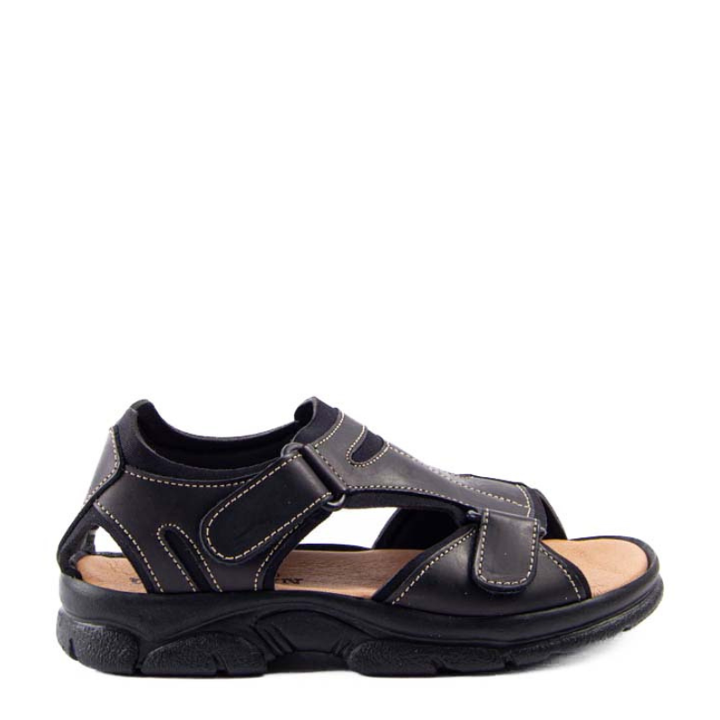 SANDALIA CERRADA VELCRO NEGRO 7004