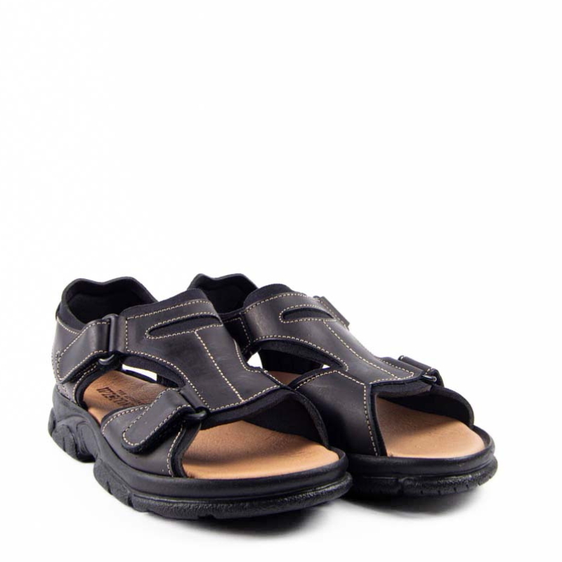 SANDALIA CERRADA VELCRO NEGRO 7004