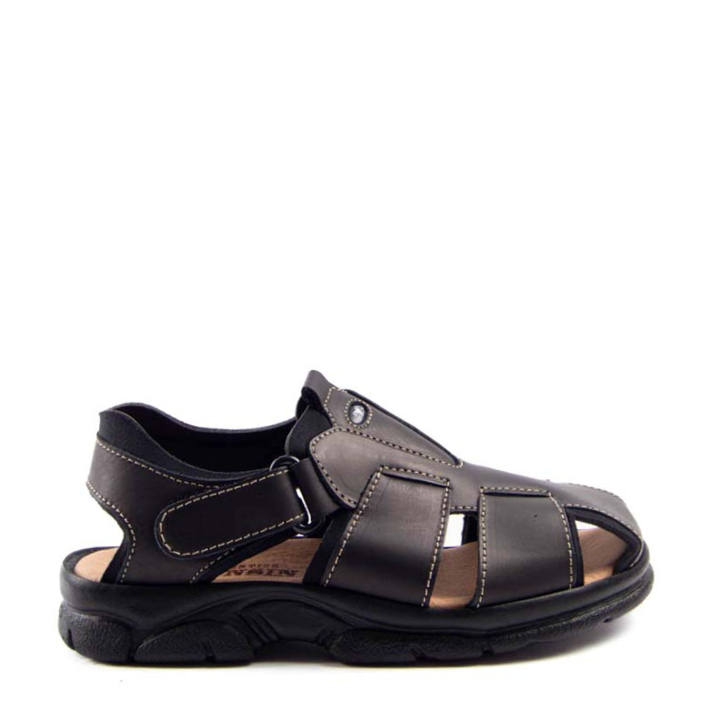 SANDALIA CERRADA VELCRO NEGRO 7003