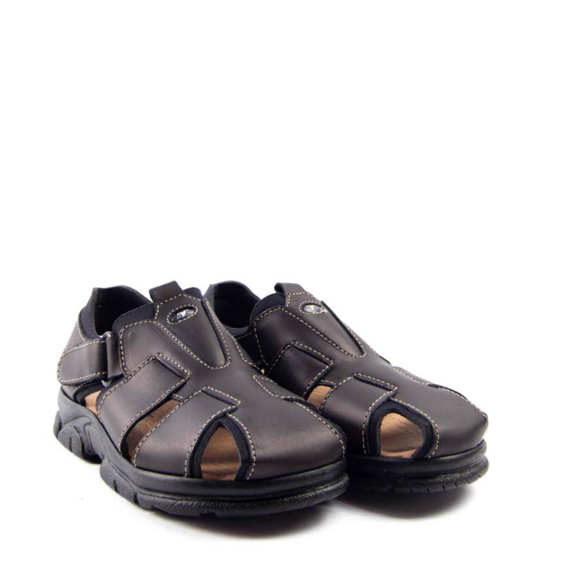 SANDALIA CERRADA VELCRO NEGRO 7003