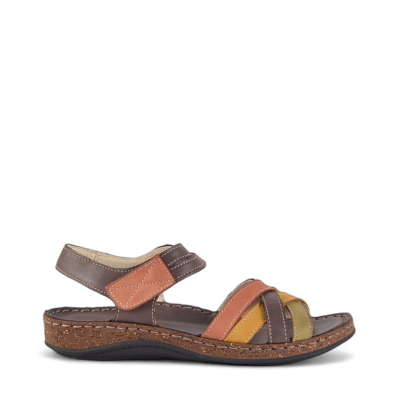 SANDALIA VELCRO COMBI MORO 43170