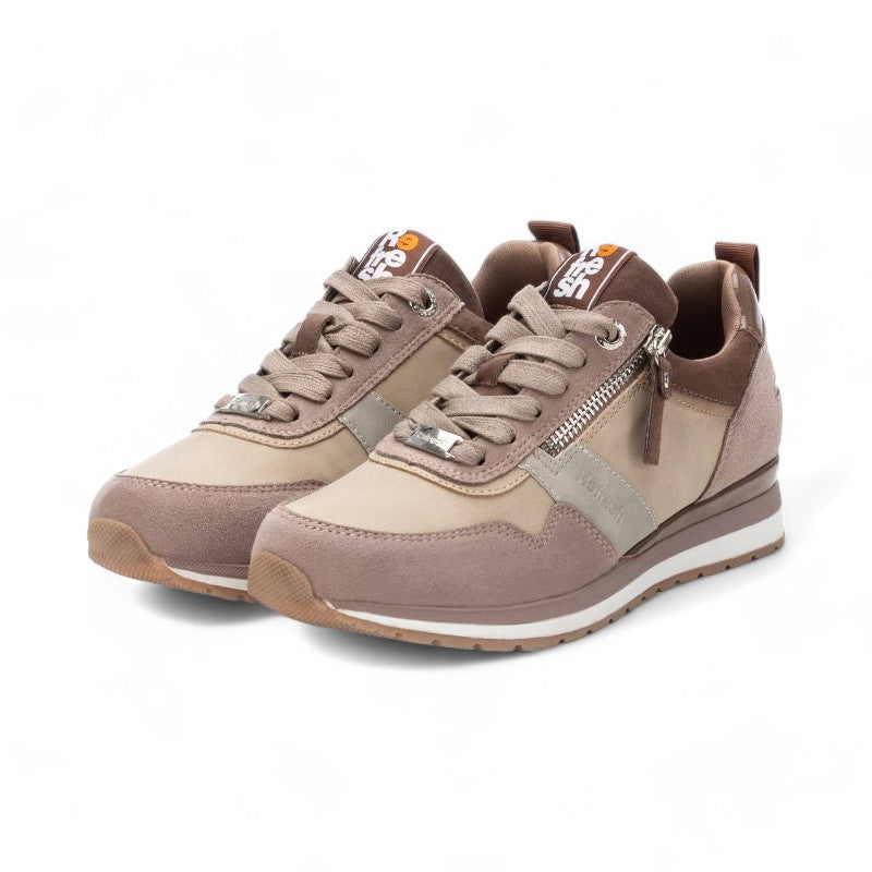 SNEAKER CREMALLERA COMBI BEIGE 171084