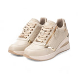 SNEAKER CUÑA ACOLCHADO BEIGE 143071