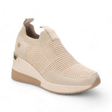 SNEAKER KNIT CUÑA BEIGE 143084