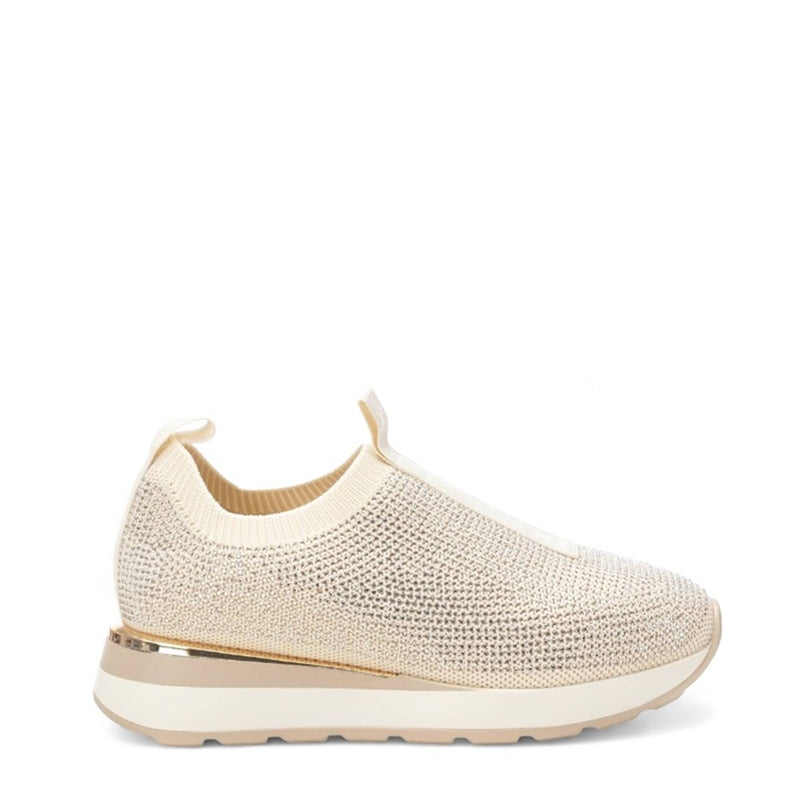 SNEAKER KNIT STRASS BEIGE 142964