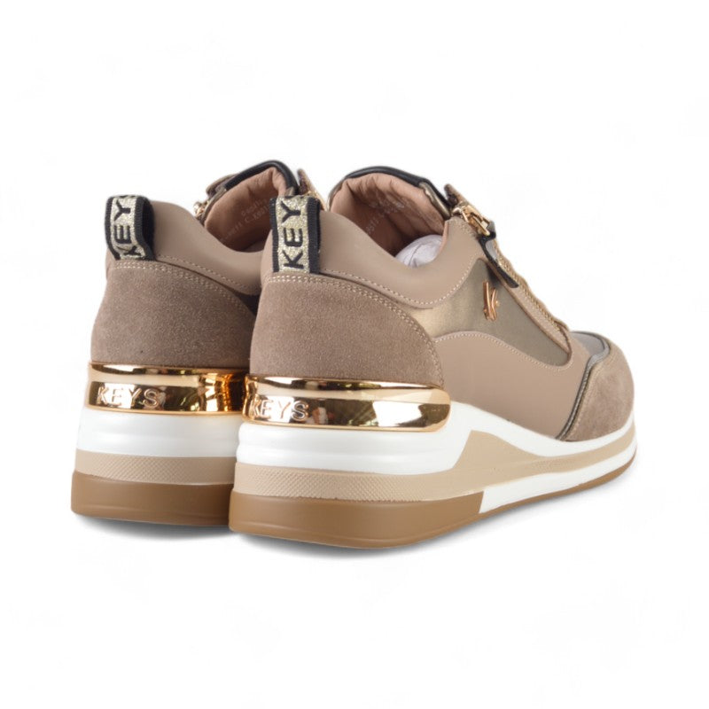 SNEAKER CREMALLERA COMBI TAUPE K9811